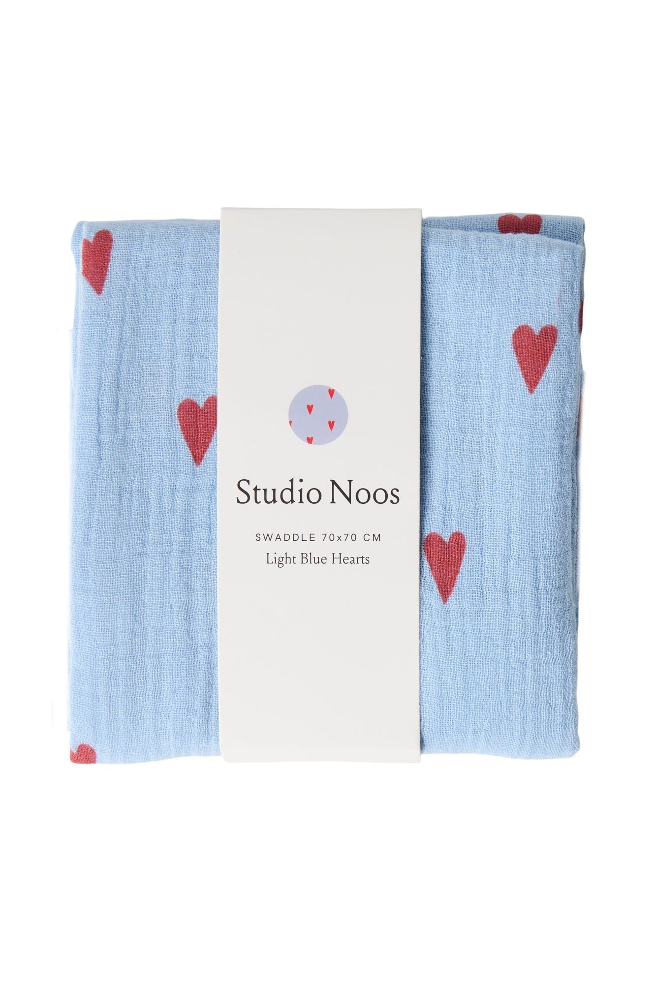 Mušelínová plena STUDIO NOOS Light Blue Hearts | Stylové doplňky pro děti a ženy | Lavly.cz