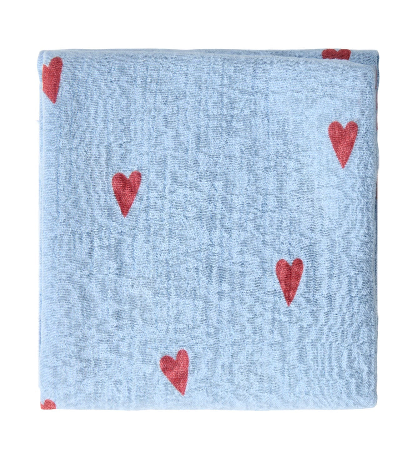 Mušelínová plena STUDIO NOOS Light Blue Hearts | Stylové doplňky pro děti a ženy | Lavly.cz