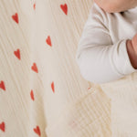 Mušelínová plena STUDIO NOOS Neutral Hearts | Lavly.cz