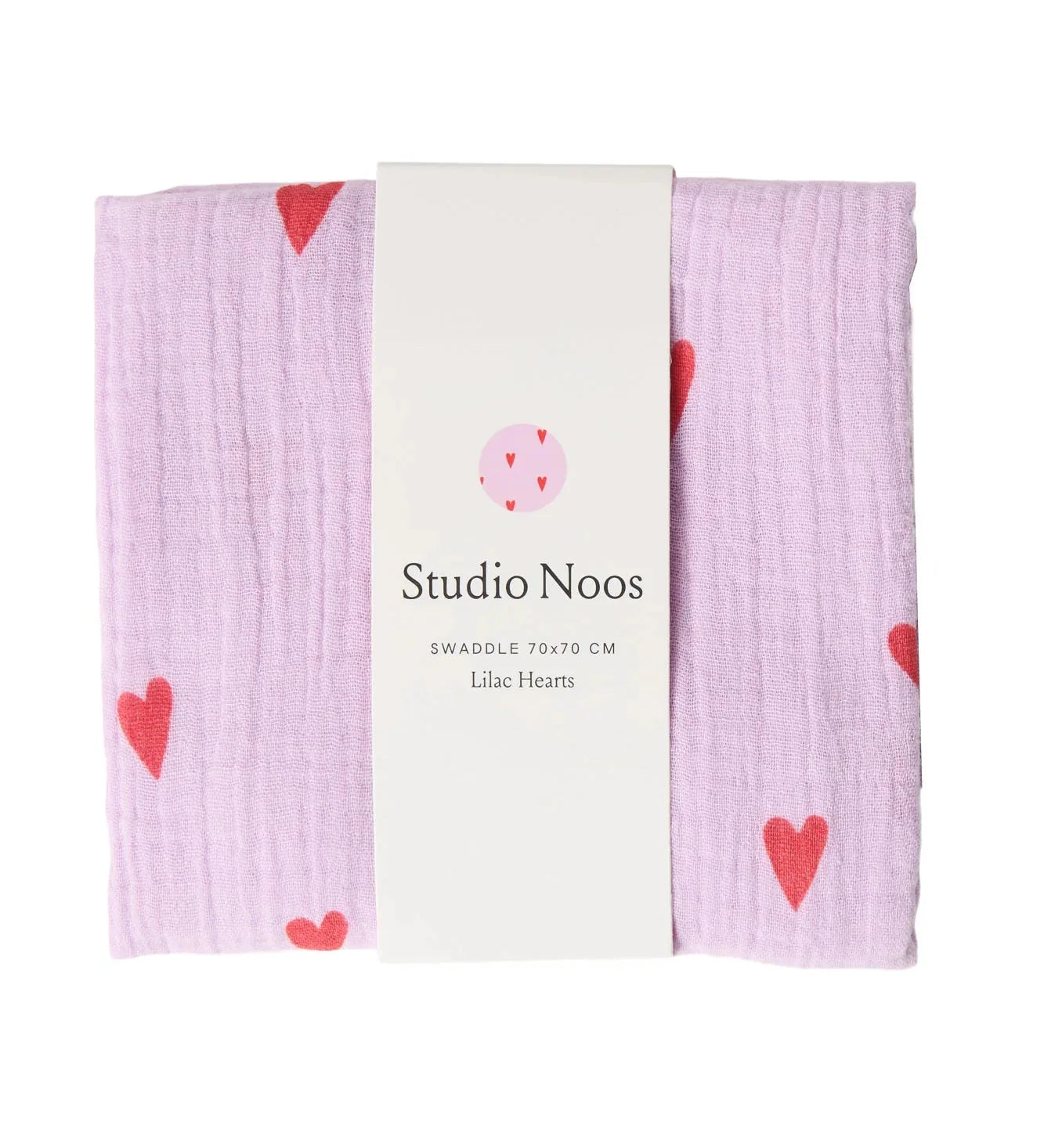 Mušelínová plena STUDIO NOOS Purple Hearts | Lavly.cz