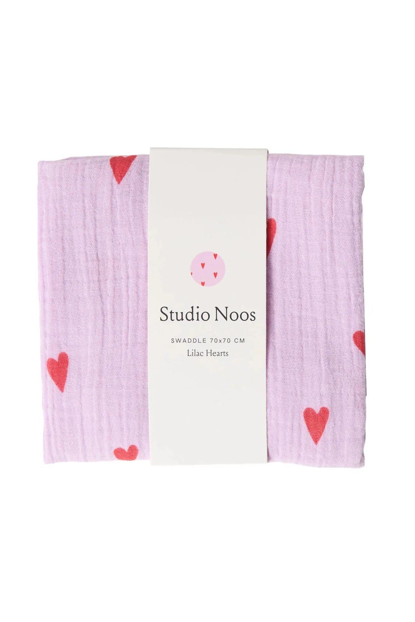 Mušelínová plena STUDIO NOOS Purple Hearts | Lavly.cz