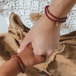 Náramky MRS. ERTHA Mother & Daughter Red Jesper | Lavly.cz