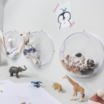 Nástěnné úložné boxy Koziol Orion - 2 kusy - Čiré | Stylové doplňky pro děti a ženy | Lavly.cz