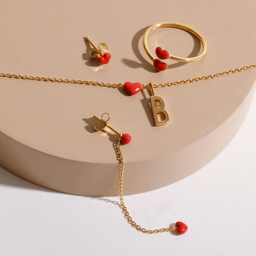 Náušnice DESIGN LETTERS Little Big Love | Stylové doplňky pro děti a ženy | Lavly.cz