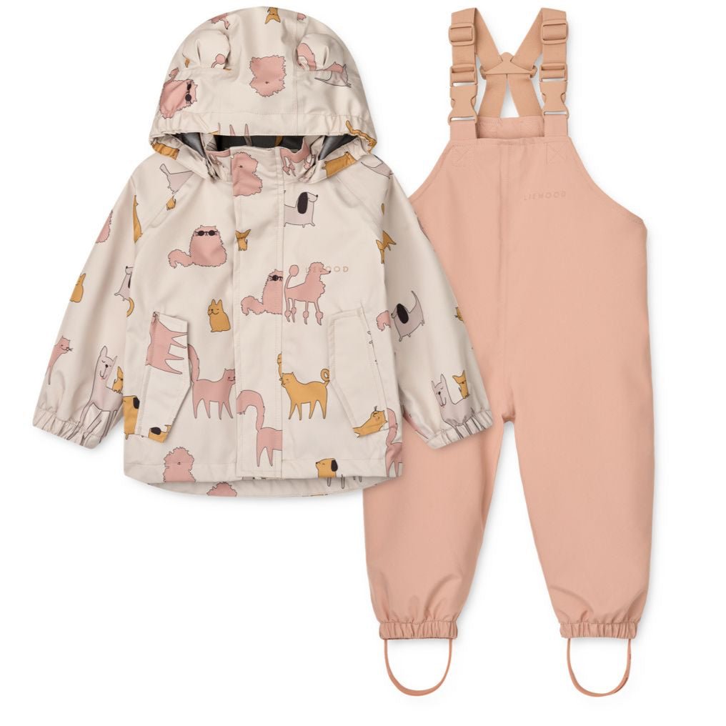 Nepromokavá souprava LIEWOOD Manu Cats and Dogs / Sandy | Stylové doplňky pro děti a ženy | Lavly.cz