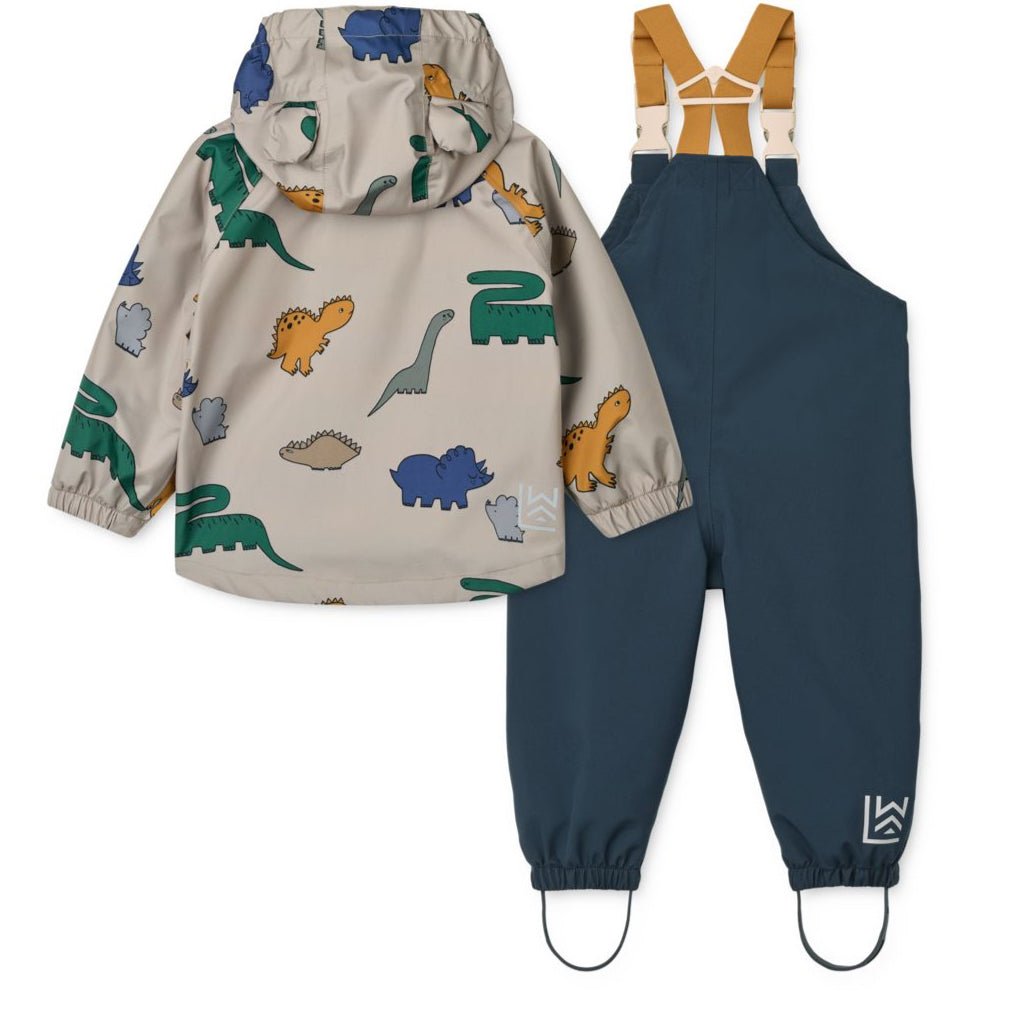 Nepromokavá souprava LIEWOOD Manu Dinosaurs / Mist | Stylové doplňky pro děti a ženy | Lavly.cz