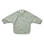 Nepromokavý bryndák s rukávy LIEWOOD Merle Dopravní prostředky / Dove Blue | Stylové doplňky pro děti a ženy | Lavly.cz