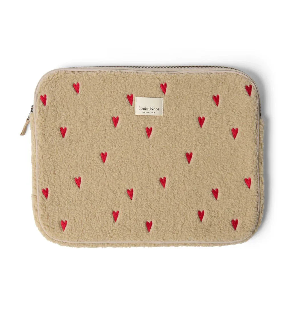 Obal na notebook STUDIO NOOS Ecru Teddy Hearts | Lavly.cz