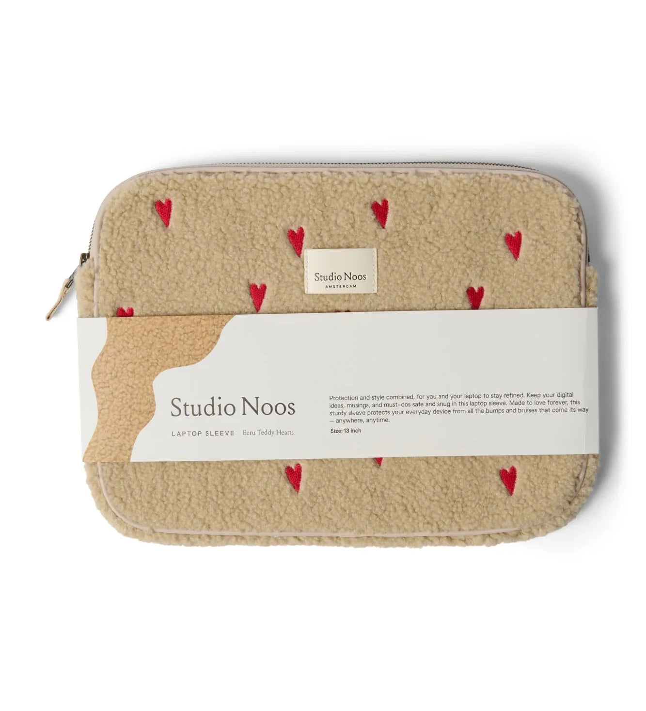 Obal na notebook STUDIO NOOS Ecru Teddy Hearts | Lavly.cz
