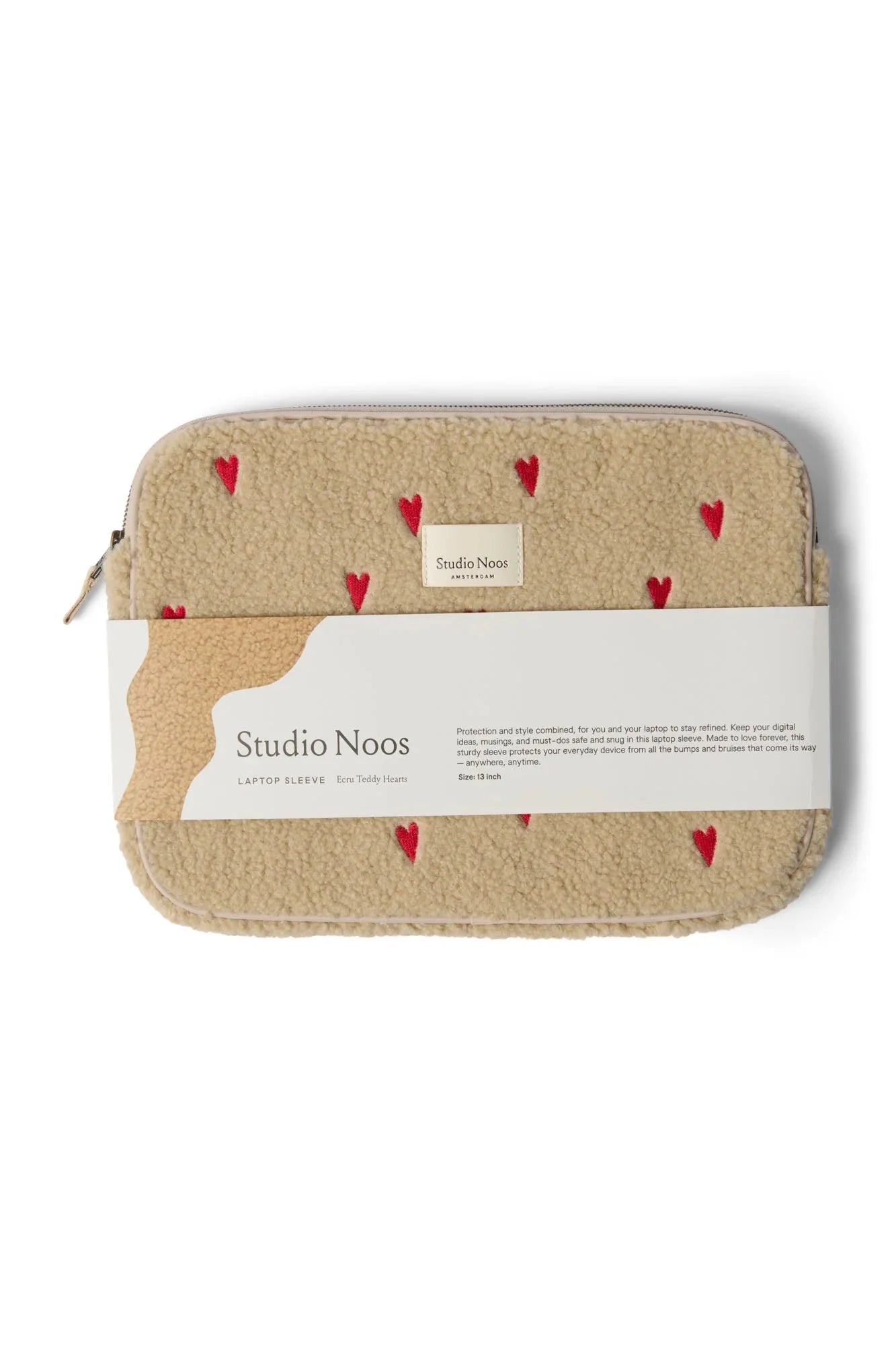 Obal na notebook STUDIO NOOS Ecru Teddy Hearts | Lavly.cz