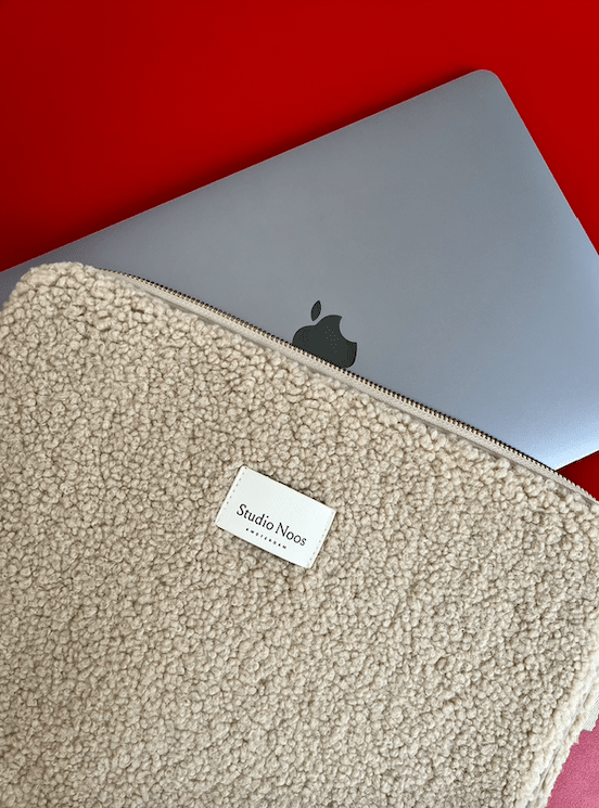 Obal na notebook STUDIO NOOS Ecru Teddy | Stylové doplňky pro děti a ženy | Lavly.cz