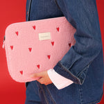 Obal na notebook STUDIO NOOS Light Pink Teddy Hearts | Lavly.cz