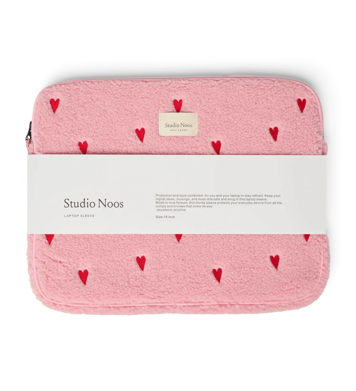 Obal na notebook STUDIO NOOS Light Pink Teddy Hearts | Lavly.cz