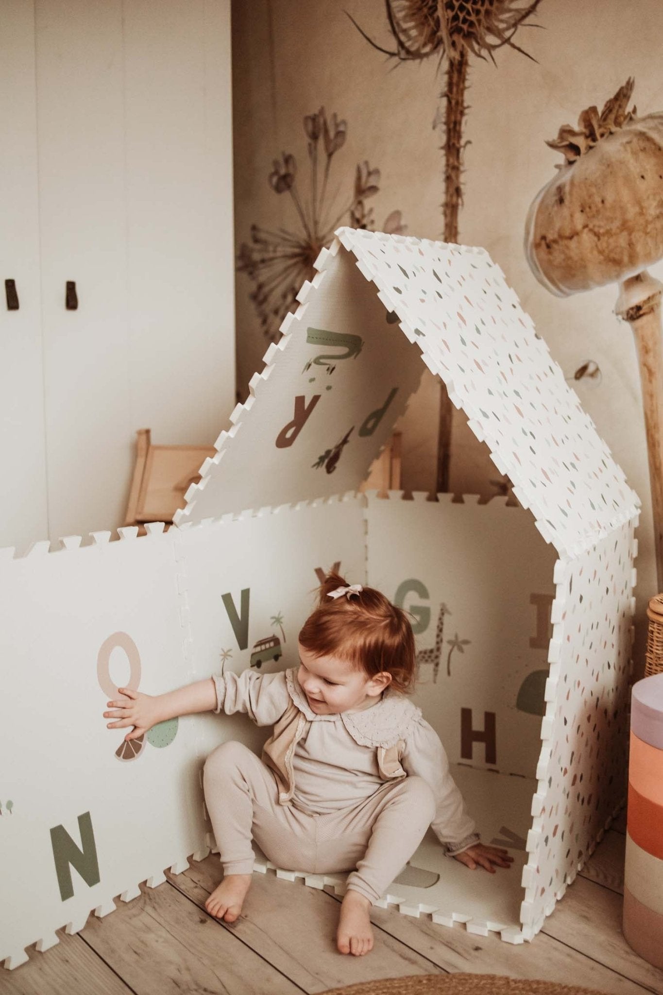 Oboustranná puzzle podložka PLAY&GO Abeceda / Terazzo | Stylové doplňky pro děti a ženy | Lavly.cz