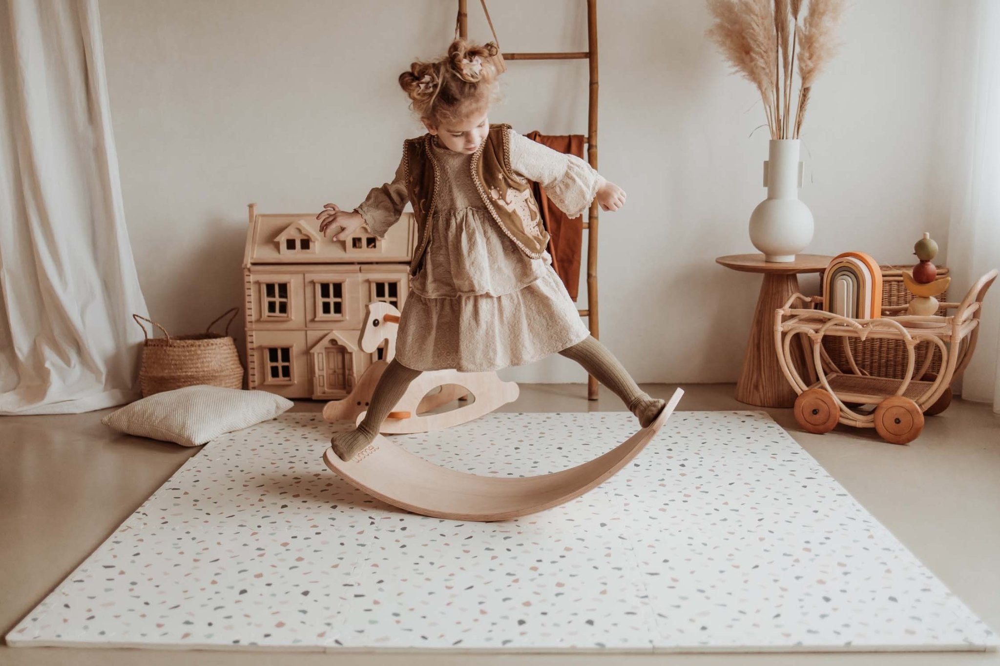 Oboustranná puzzle podložka PLAY&GO Abeceda / Terazzo | Stylové doplňky pro děti a ženy | Lavly.cz