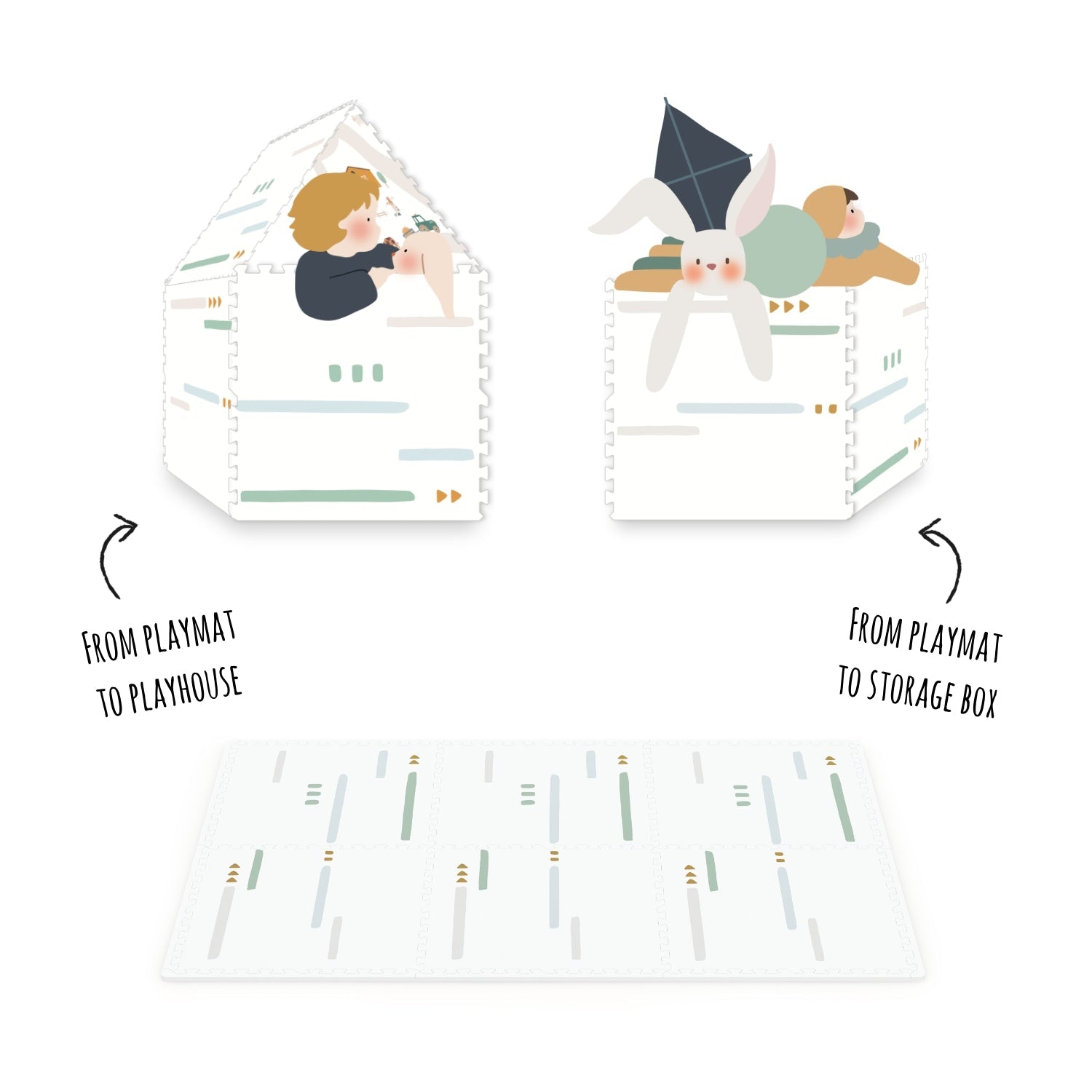 Oboustranná puzzle podložka PLAY&GO Farma | Stylové doplňky pro děti a ženy | Lavly.cz