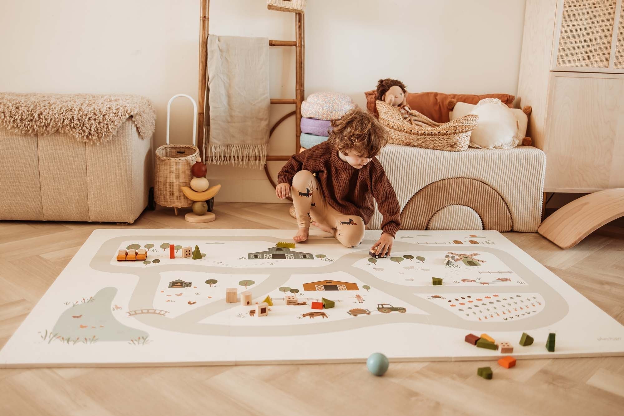 Oboustranná puzzle podložka PLAY&GO Farma | Stylové doplňky pro děti a ženy | Lavly.cz