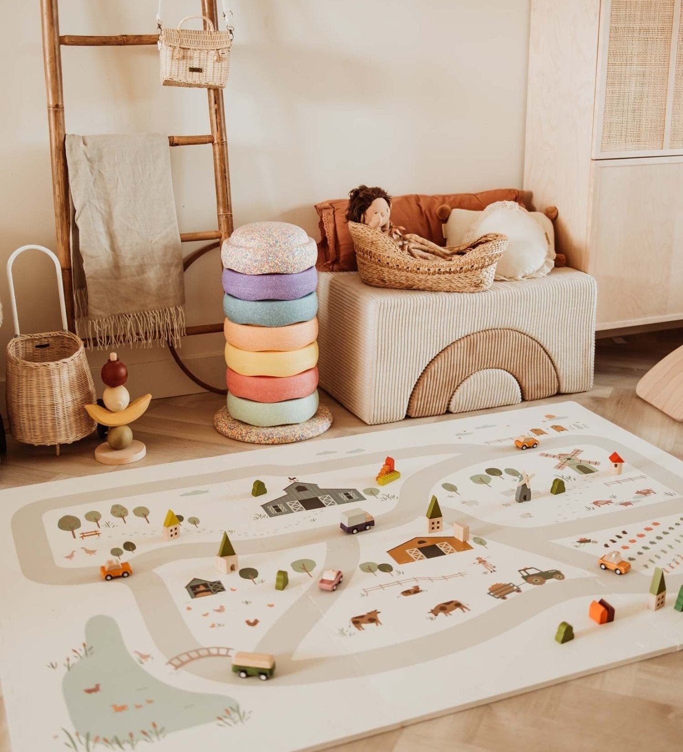 Oboustranná puzzle podložka PLAY&GO Farma | Stylové doplňky pro děti a ženy | Lavly.cz