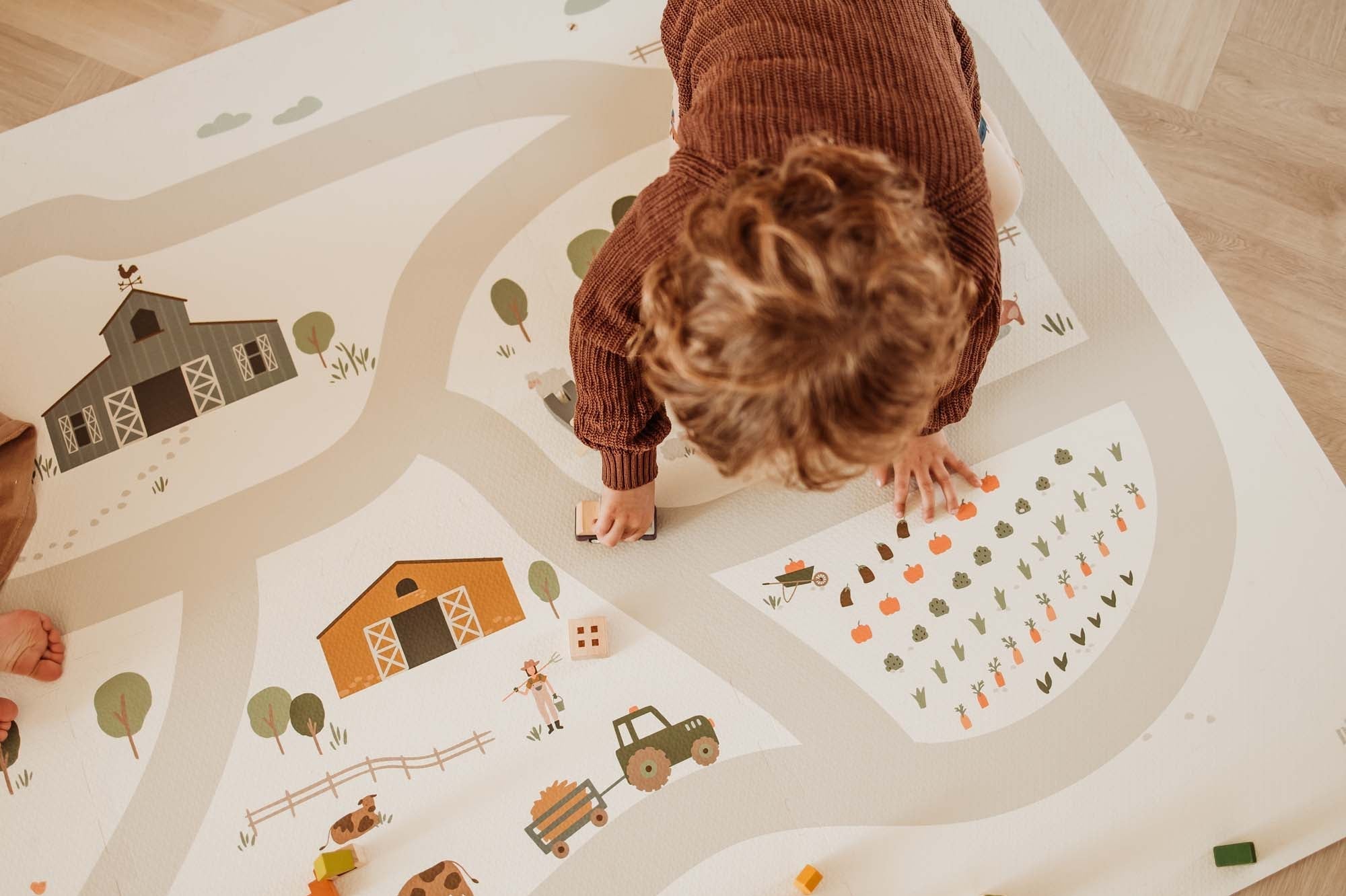 Oboustranná puzzle podložka PLAY&GO Farma | Stylové doplňky pro děti a ženy | Lavly.cz