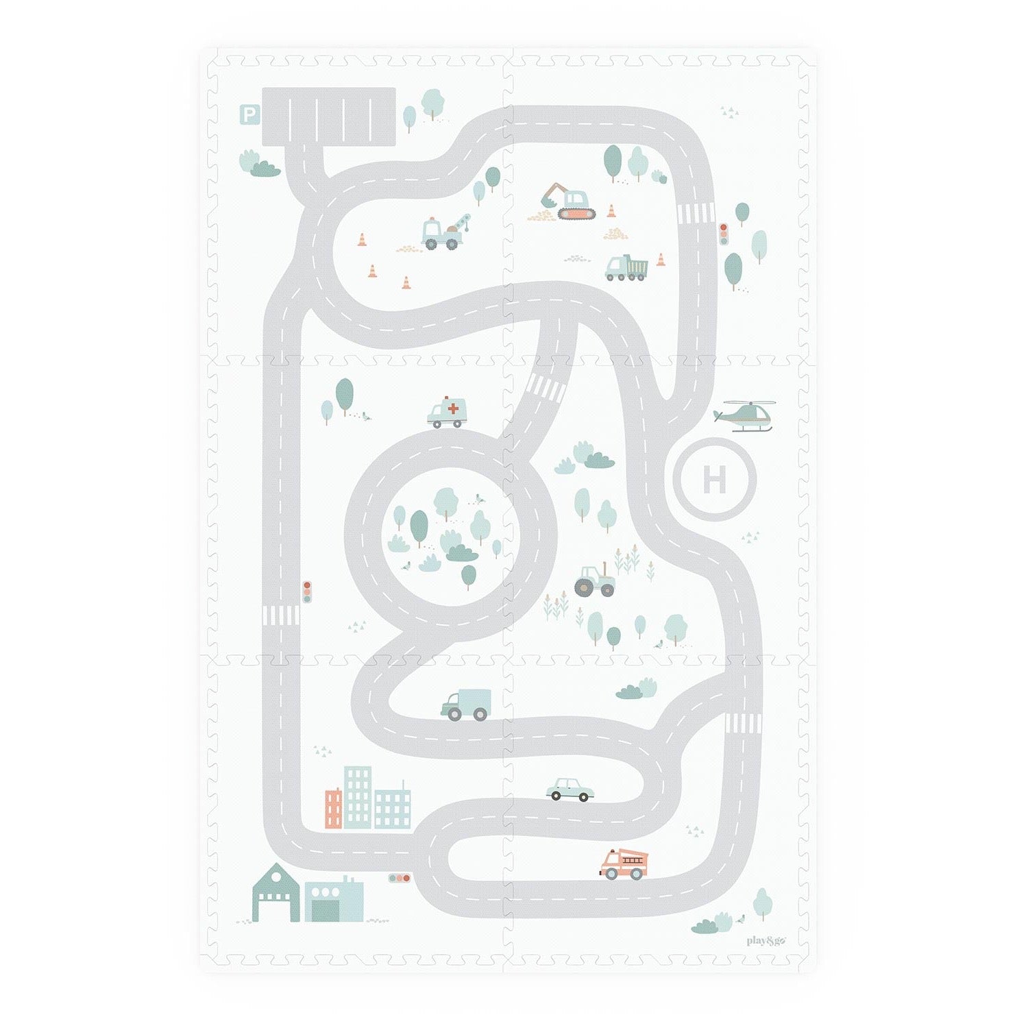 Oboustranná puzzle podložka PLAY&GO Silnice / Ikony | Stylové doplňky pro děti a ženy | Lavly.cz