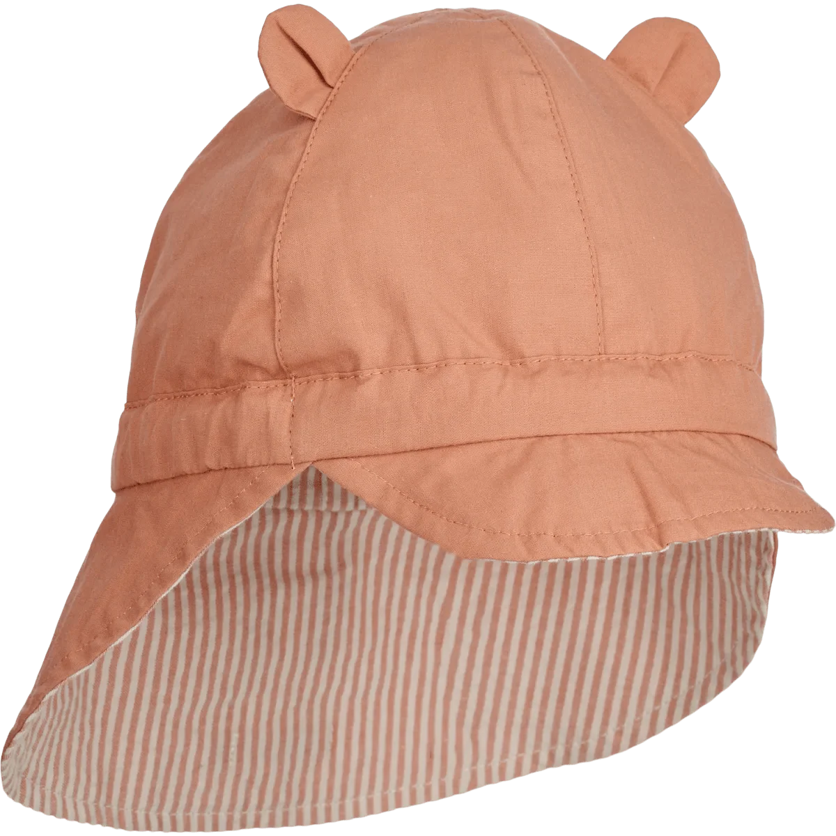Oboustranný letní klobouk LIEWOOD Gorm Seersucker Proužky Tuscany Rose / Sandy | Stylové doplňky pro děti a ženy | Lavly.cz