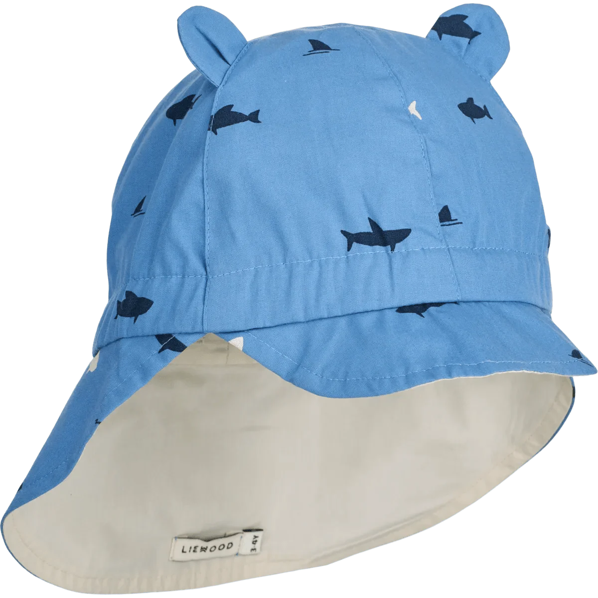 Oboustranný letní klobouk LIEWOOD Gorm Shark / Riverside | Stylové doplňky pro děti a ženy | Lavly.cz