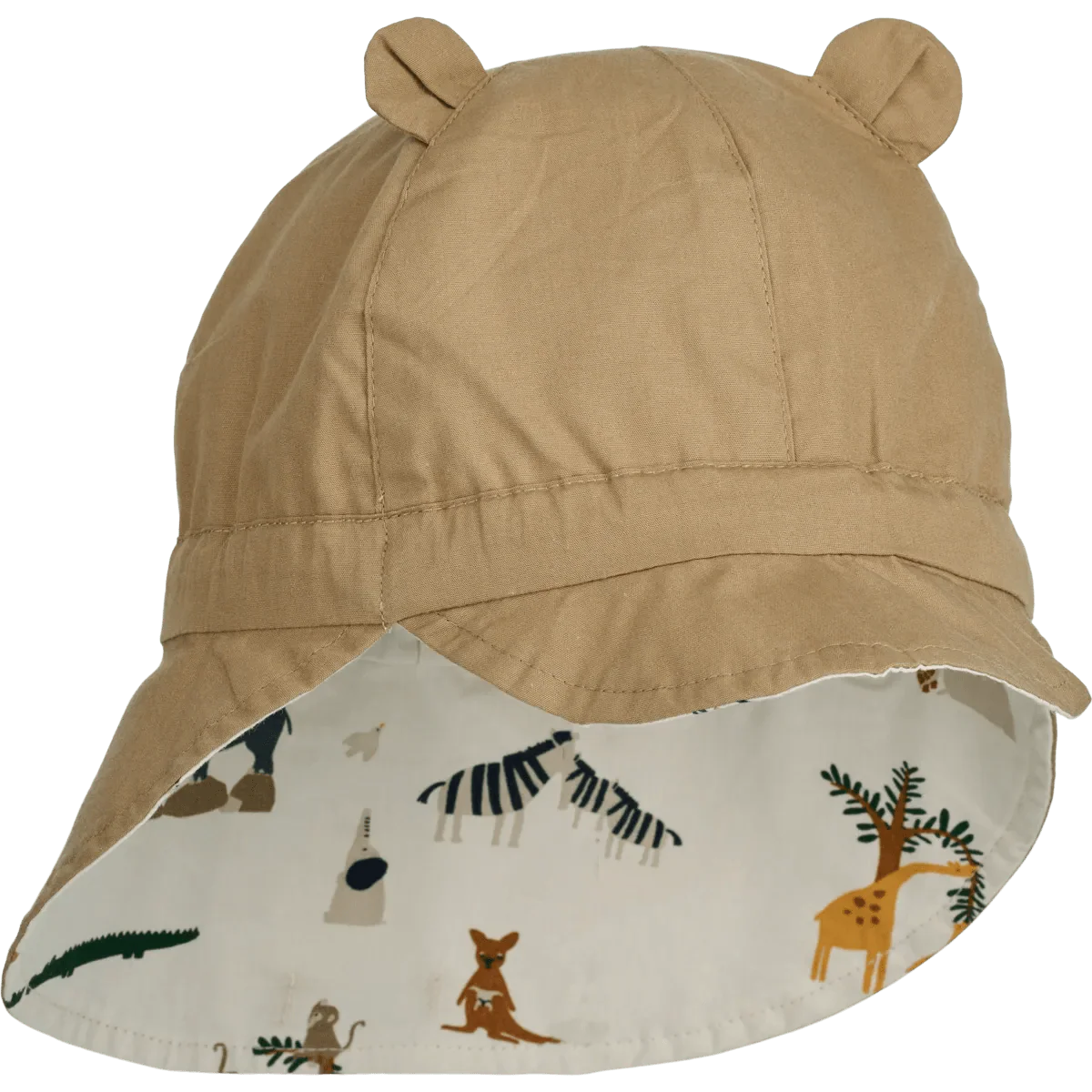 Oboustranný letní klobouk LIEWOOD Gorm Zvířátka All Together Sandy | Stylové doplňky pro děti a ženy | Lavly.cz