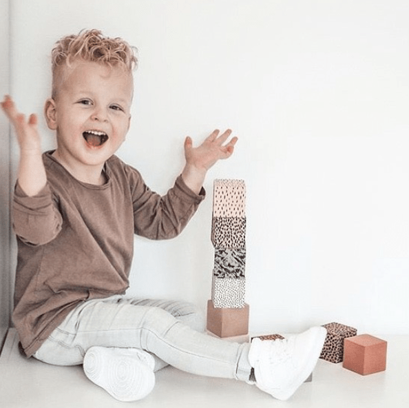 Pěnové kostky VAN PAULINE v bavlněném vaku - Zelená mix | Stylové doplňky pro děti a ženy | Lavly.cz