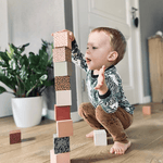 Pěnové kostky VAN PAULINE v bavlněném vaku - Zelená mix | Stylové doplňky pro děti a ženy | Lavly.cz