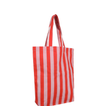 Plátěná taška KADO DESIGN Stripes Poppy Red + Litchi | Lavly.cz