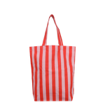 Plátěná taška KADO DESIGN Stripes Poppy Red + Litchi | Lavly.cz