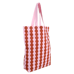 Plátěná taška KADO DESIGN Wavy Light Fuchsia / Rust | Lavly.cz