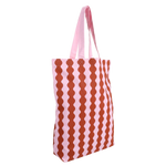 Plátěná taška KADO DESIGN Wavy Light Fuchsia / Rust | Lavly.cz