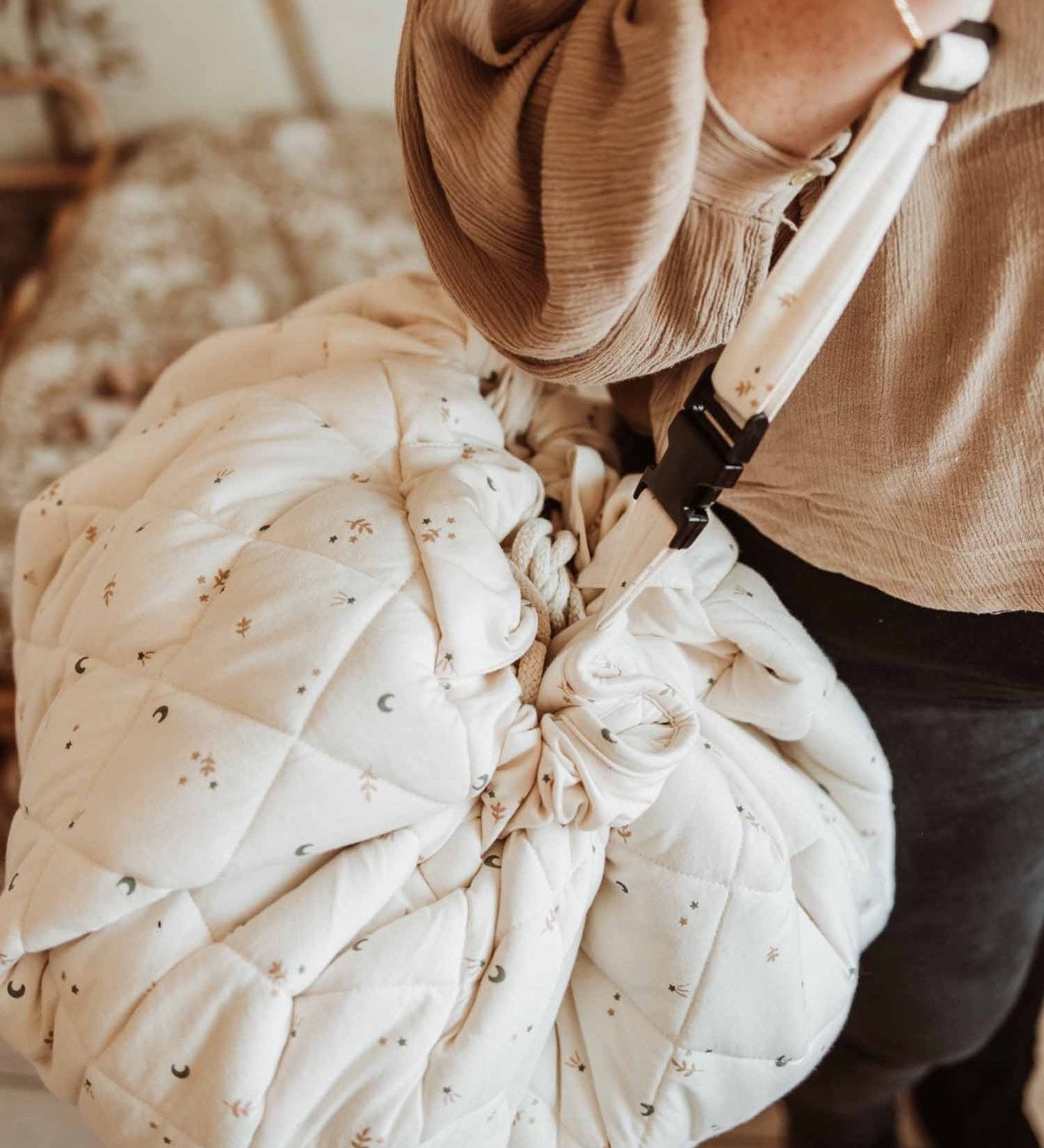 PLAY&GO BABY Organic Hrací podložka / Vak na hračky / Taška Moon | Lavly.cz