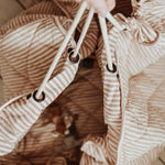 PLAY&GO BABY Organic Hrací podložka / Vak na hračky / Taška Stripes Brown | Stylové doplňky pro děti a ženy | Lavly.cz