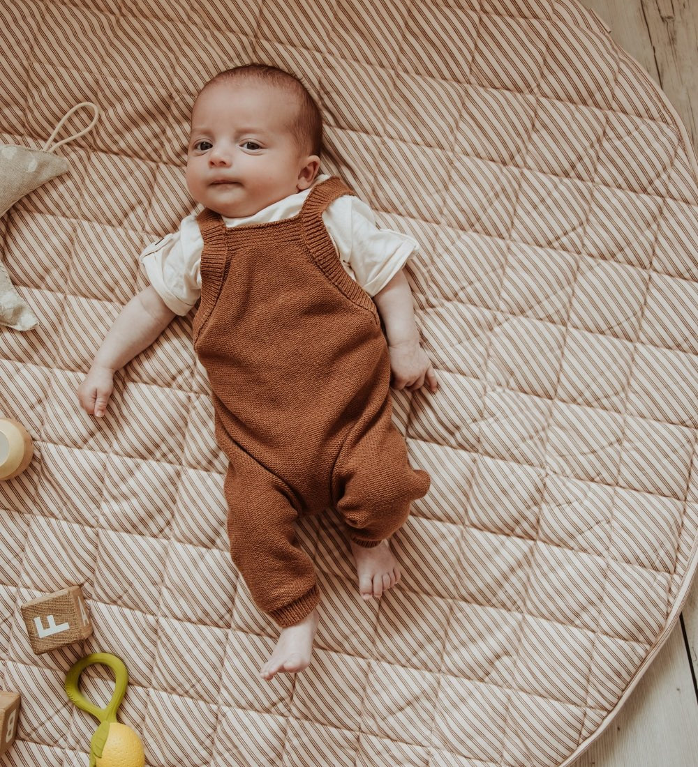 PLAY&GO BABY Organic Hrací podložka / Vak na hračky / Taška Stripes Brown | Stylové doplňky pro děti a ženy | Lavly.cz