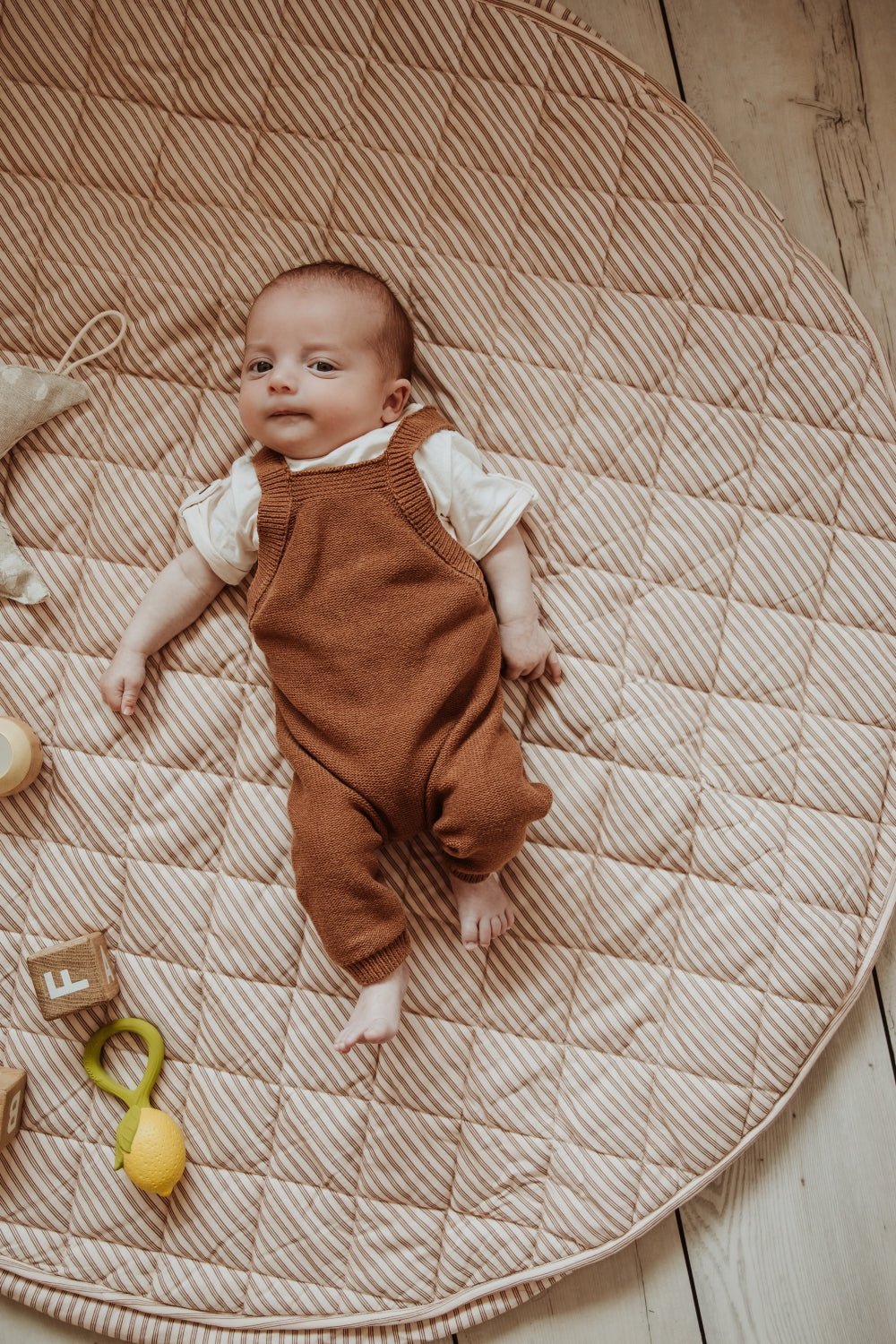PLAY&GO BABY Organic Hrací podložka / Vak na hračky / Taška Stripes Brown | Stylové doplňky pro děti a ženy | Lavly.cz