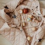 PLAY&GO BABY Organic Hrací podložka / Vak na hračky / Taška Stripes Brown | Stylové doplňky pro děti a ženy | Lavly.cz