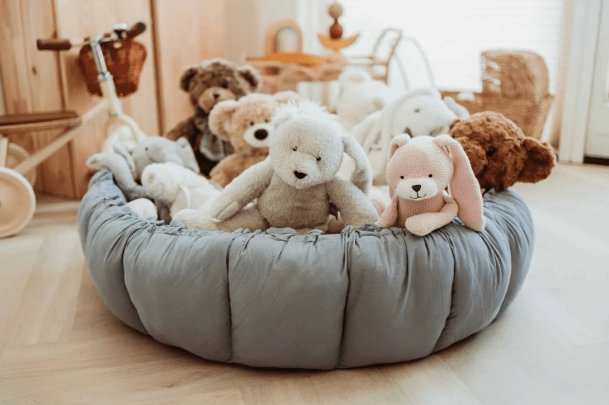 PLAY&GO Bloom Hrací podložka / Hnízdečko Dusty Blue | Stylové doplňky pro děti a ženy | Lavly.cz