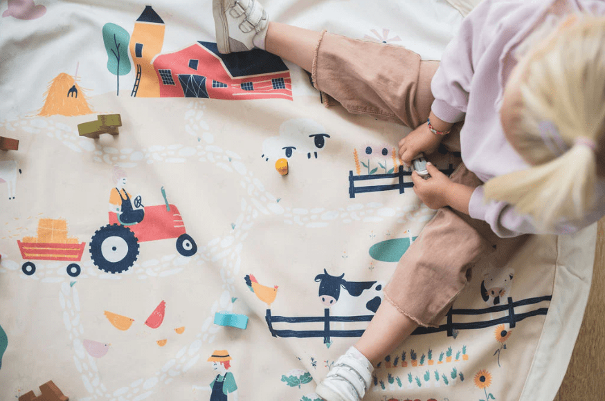 PLAY&GO Hrací podložka / vak na hračky Farma | Stylové doplňky pro děti a ženy | Lavly.cz