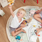 PLAY&GO Hrací podložka / vak na hračky Koleje / Medvědi | Stylové doplňky pro děti a ženy | Lavly.cz