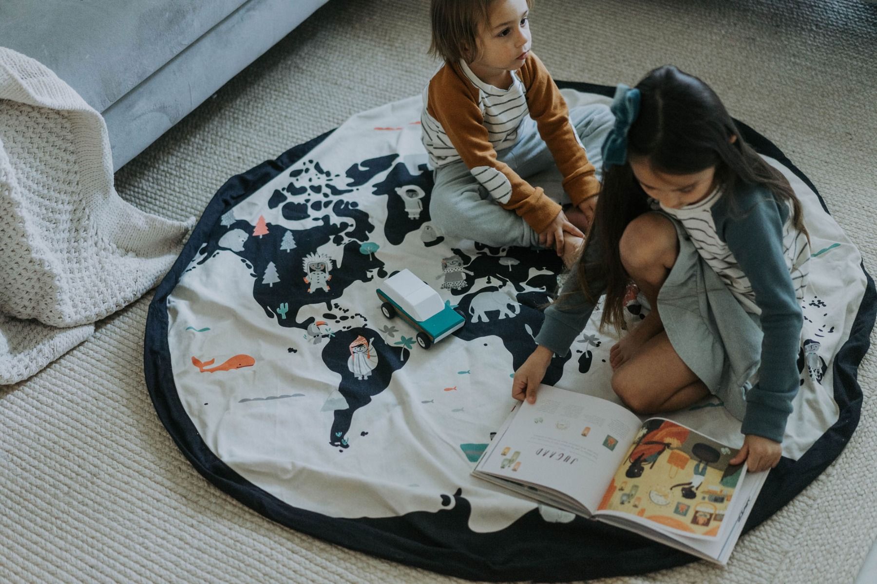 PLAY&GO Hrací podložka / vak na hračky Mapa světa / Hvězdy | Stylové doplňky pro děti a ženy | Lavly.cz