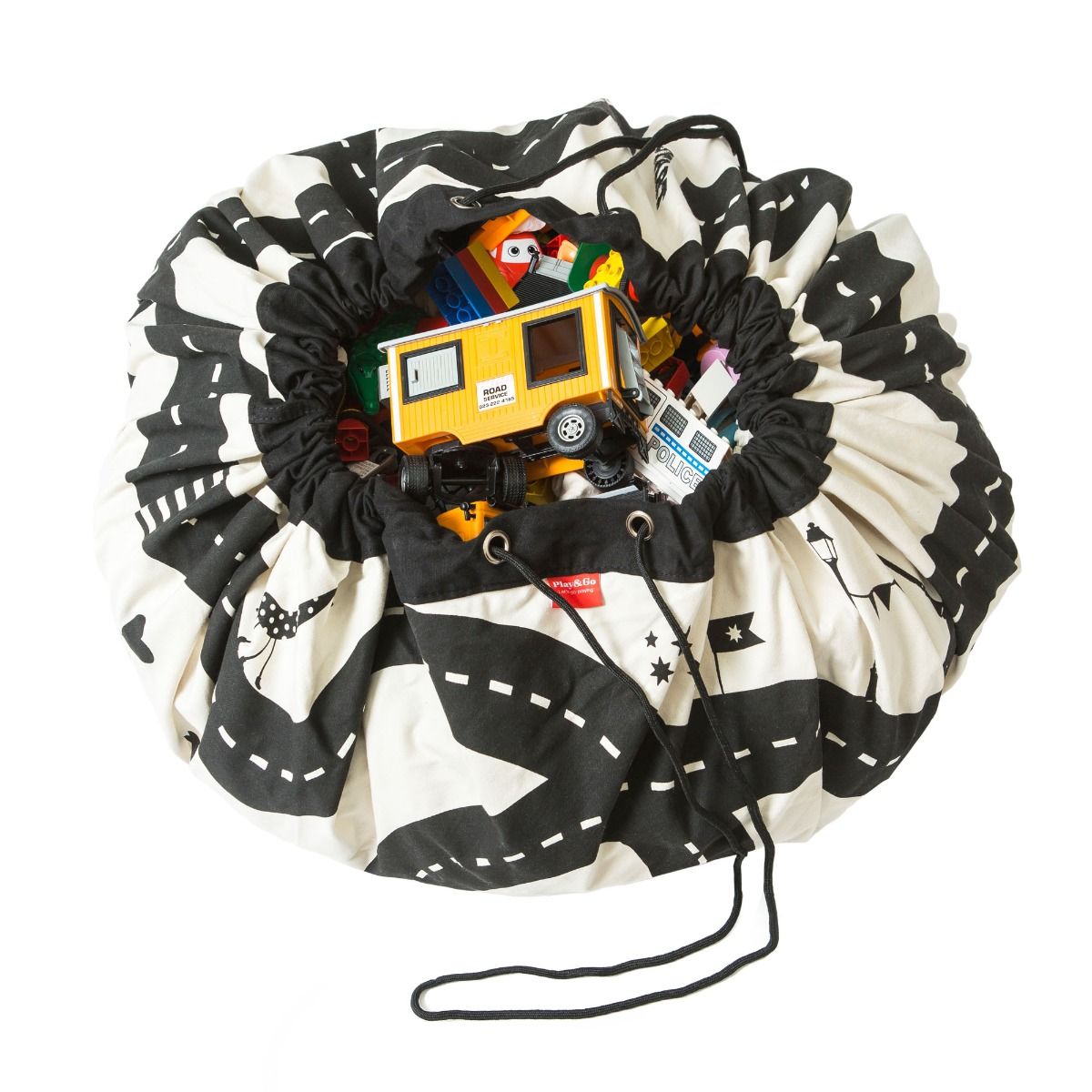 PLAY&GO Hrací podložka / vak na hračky Silnice / Blesk | Stylové doplňky pro děti a ženy | Lavly.cz
