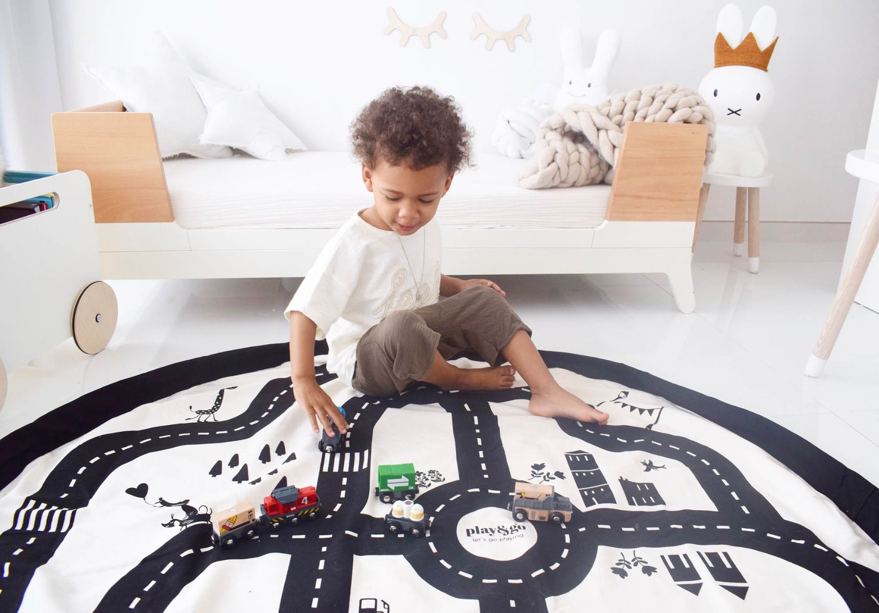 PLAY&GO Hrací podložka / vak na hračky Silnice / Blesk | Stylové doplňky pro děti a ženy | Lavly.cz