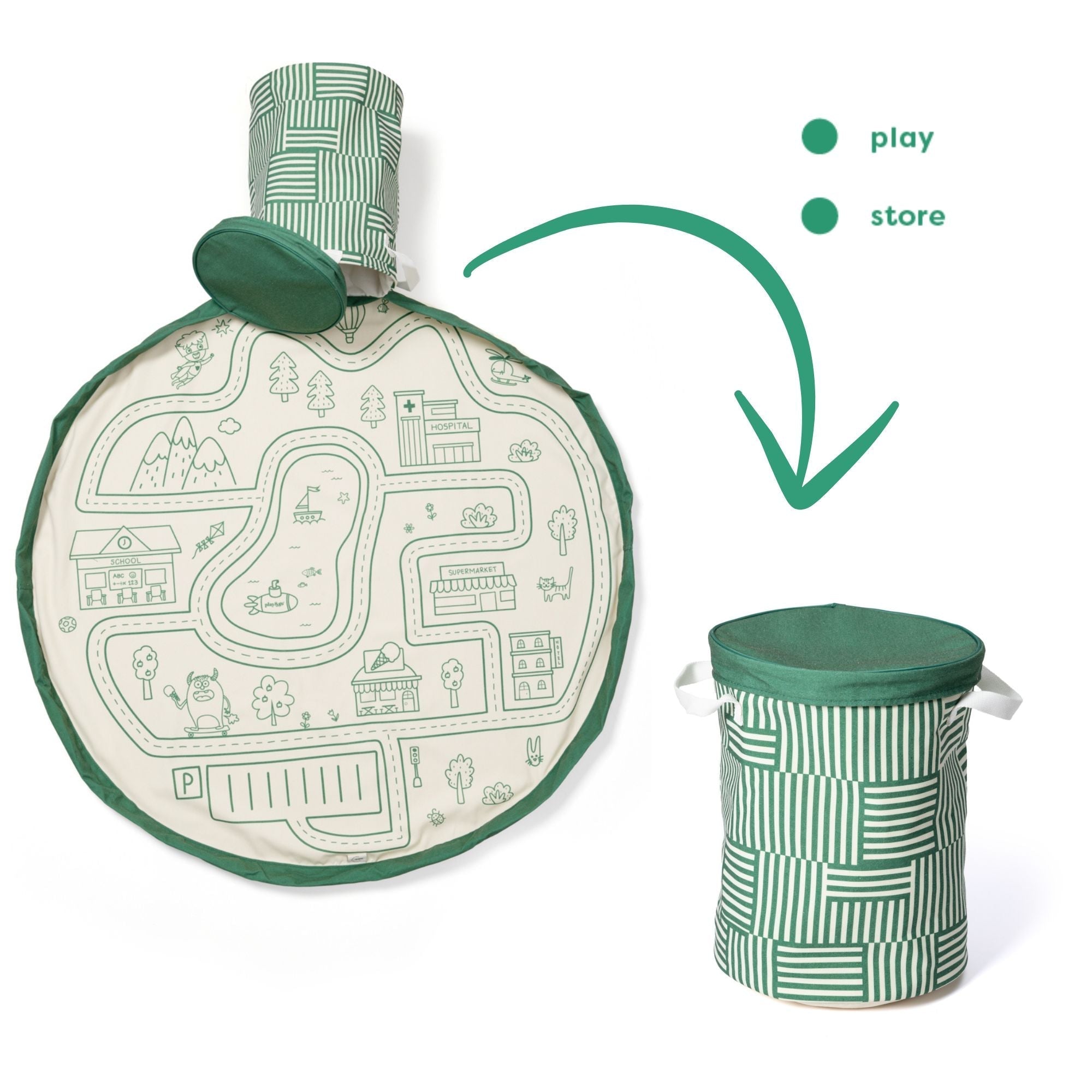 PLAY&GO Hrací podložka / vak na hračky Soo Roadmap | Lavly.cz