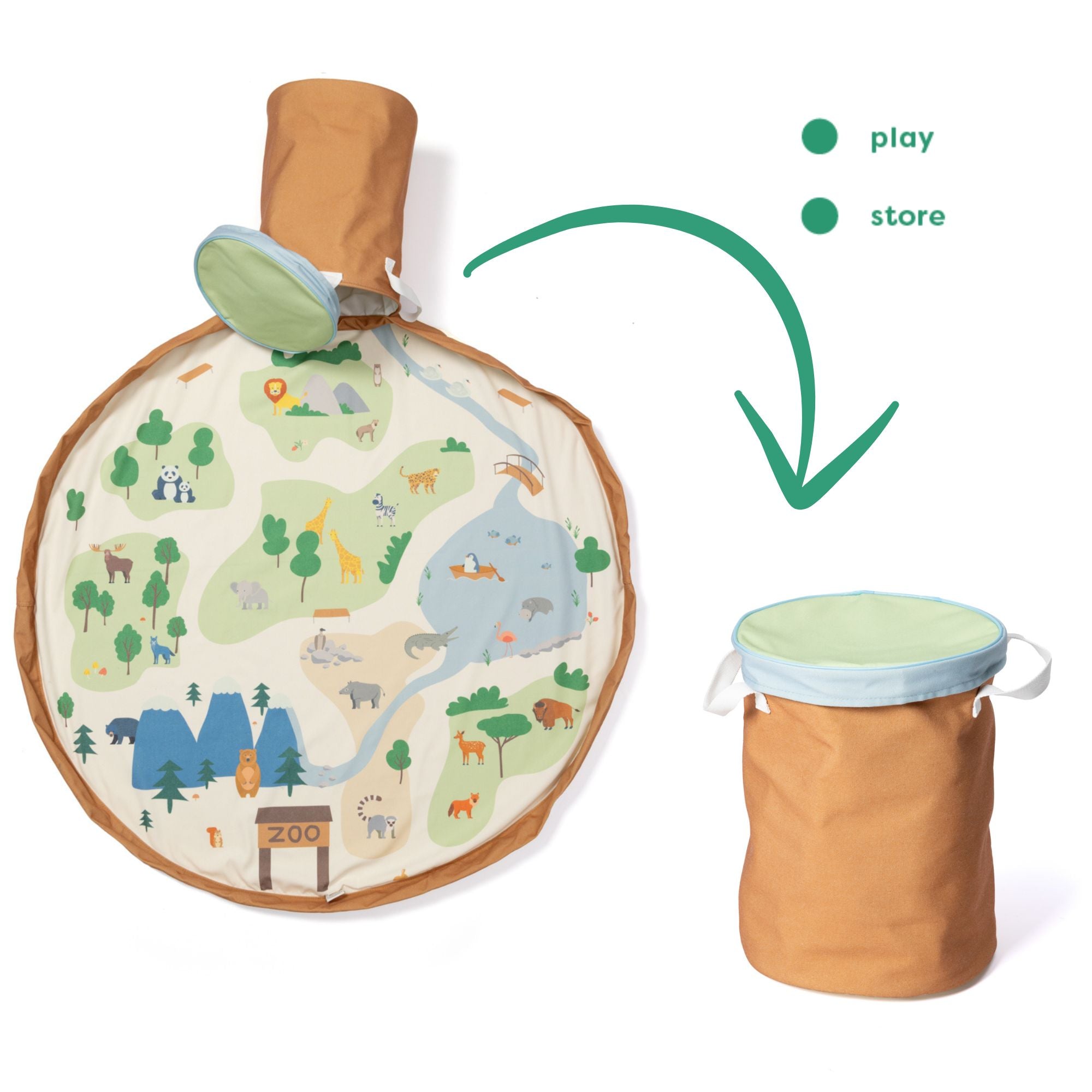 PLAY&GO Hrací podložka / vak na hračky Soo Zoo | Lavly.cz