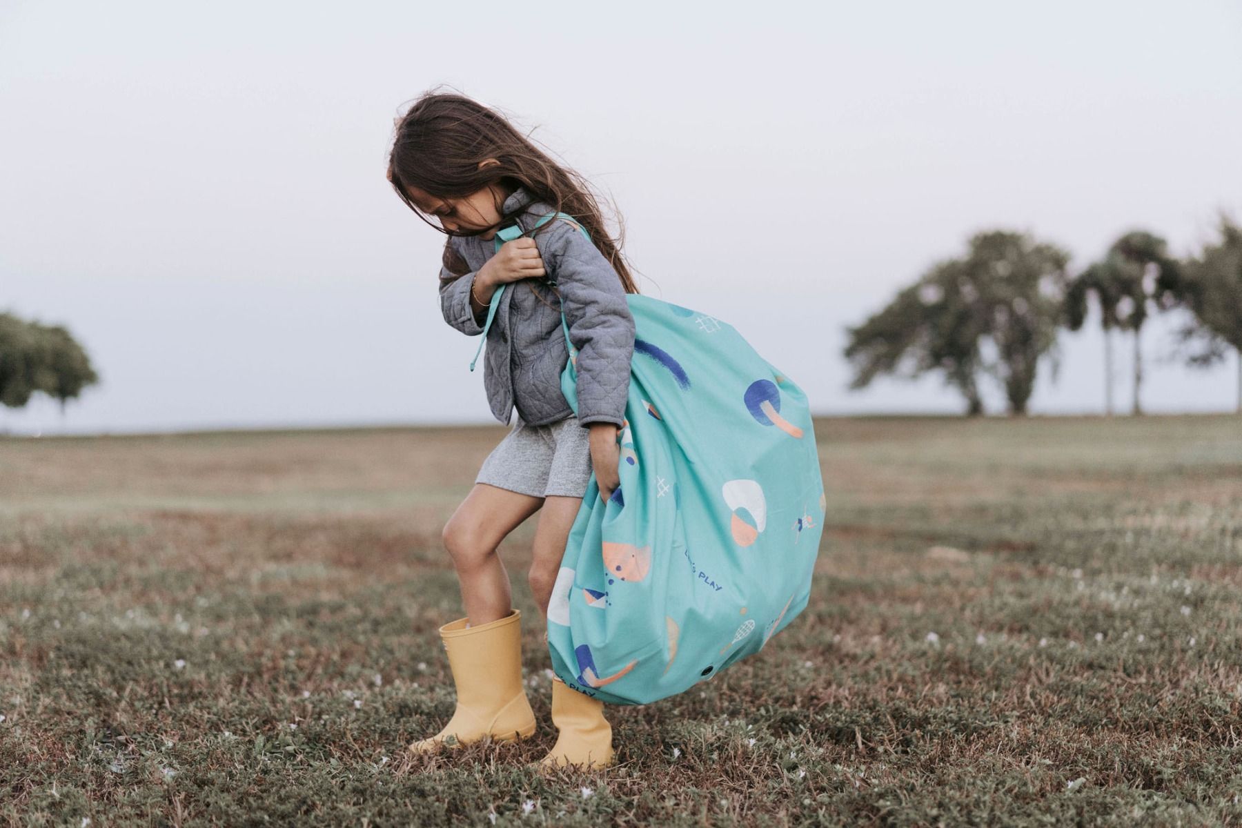 PLAY&GO OUTDOOR Hrací podložka / Vak na hračky Tyrkys | Stylové doplňky pro děti a ženy | Lavly.cz