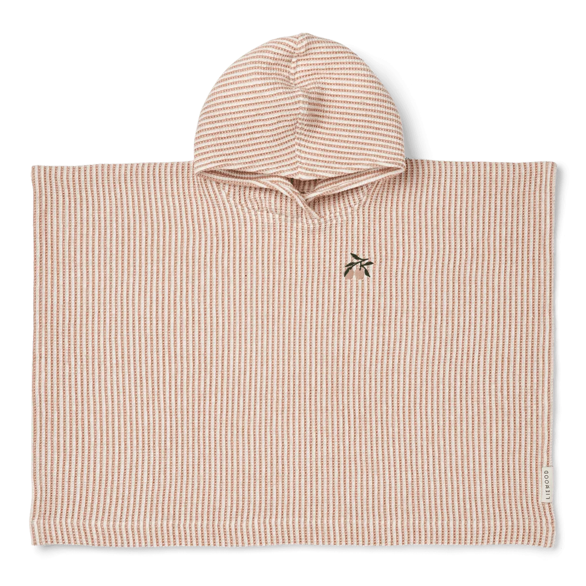 Plážové pončo LIEWOOD Paco s výšivkou Proužky Tuscany Rose / Creme de la Creme | Lavly.cz