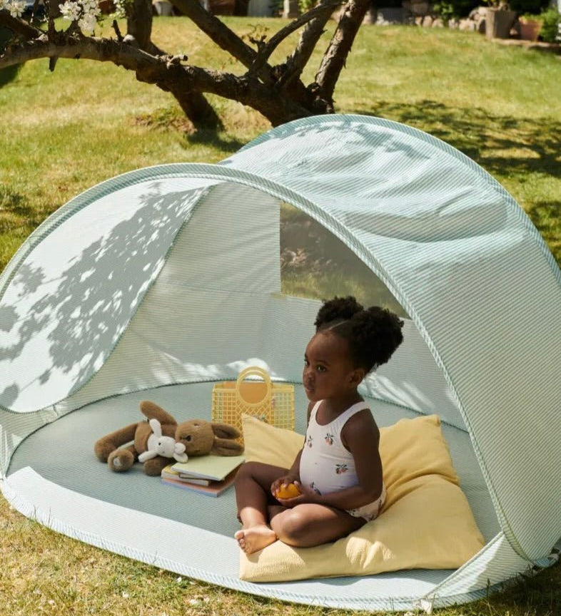 Plážový stan SPF40 LIEWOOD Cassie Proužky Pure Sky / Creme de la Creme | Lavly.cz