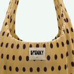 Plisovaná taška THE STICKY SIS CLUB Dots Hay + Chocolate | Lavly.cz
